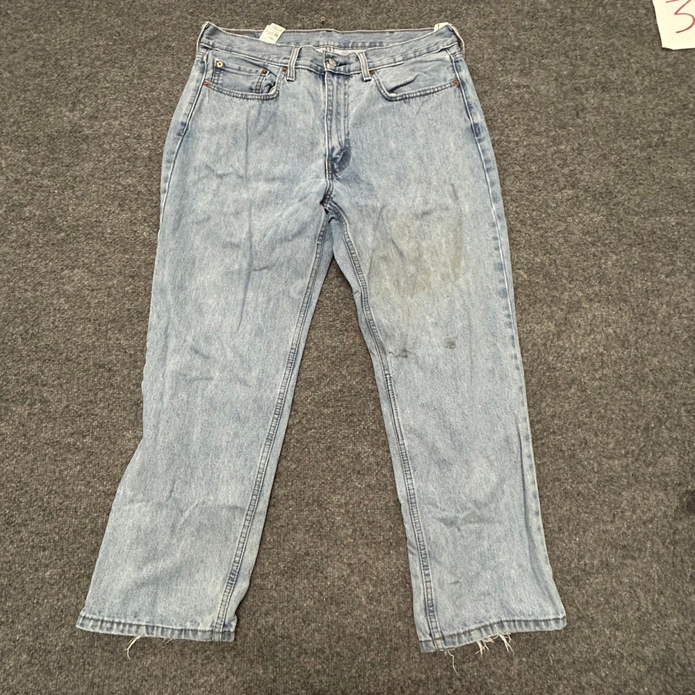 Levi's Jeans Mens Size 36x29 Light Wash 550 Relaxed Fit Tapered Leg Cotton Denim